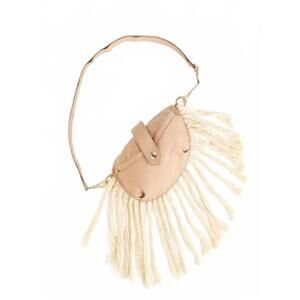 NEW THOMAS & LEE COMPANY women's fringe fanny bum bag in taupe